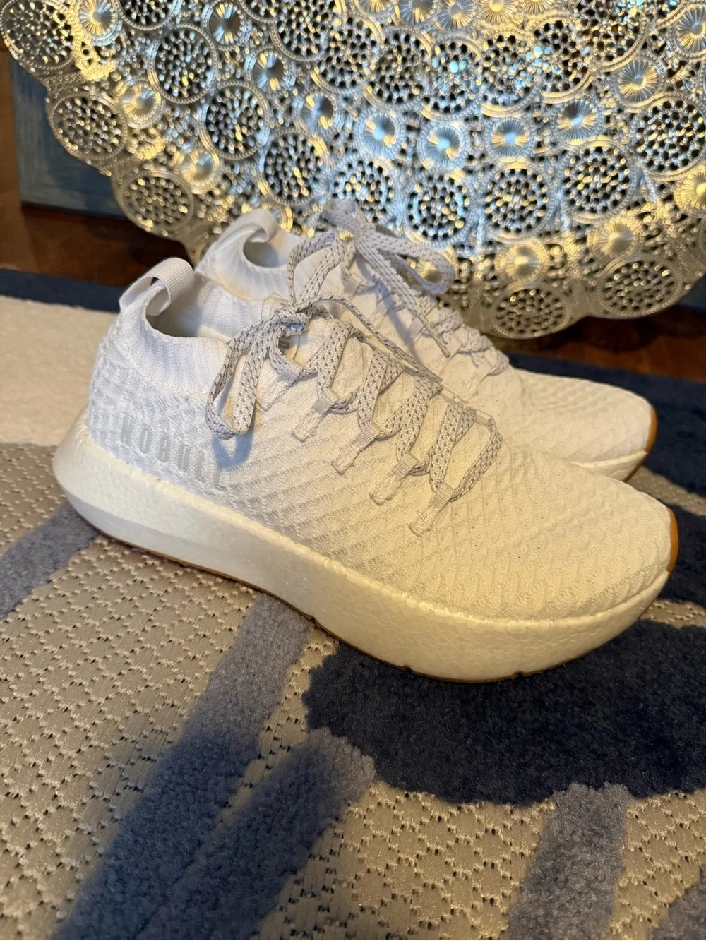 NOBULL White Knit Athletic Shoes - Picture 1 of 8